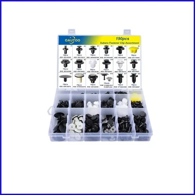 190-Piece Subaru Retainer Fastener Clip Set - 19 Sizes for Exterior & Interior - Imagem 1 de 4