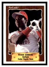 1990 ProCards #2334 REGGIE SANDERS Cedar Rapids Reds ~F3K