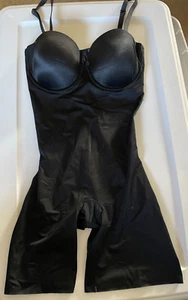 SPANX Suit Your Fancy Strapless Cupped Mid-Thigh Bodysuit WOMENS M MEDIUM BLACK - Picture 1 of 1