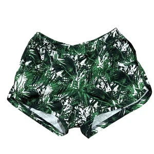 Pantaloncini Athleta XS verde stampa palma tropicale corsa stellare cucitura interna 3" - Foto 1 di 4