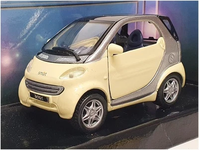 Maisto 1/33 Scale Diecast 21103 - Smart Coupe Motorized - Cream/Silver - Image 1 of 4