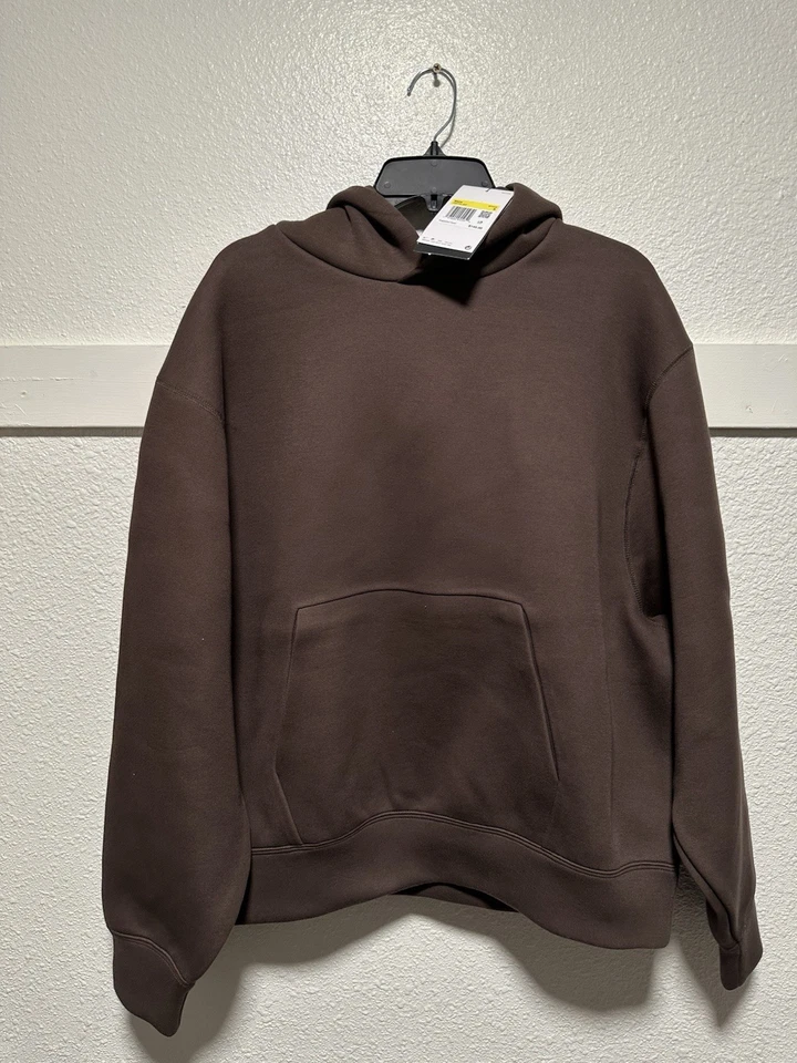 Men Nike Tech Reimagined Fleece Pullover Hoodie Small Oversize Brown FZ0744-237