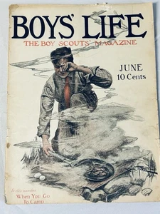 1915 Boys Life Magazine June Scouts Of America Rare Good Camp WW1 Vintage Camp - Picture 1 of 6