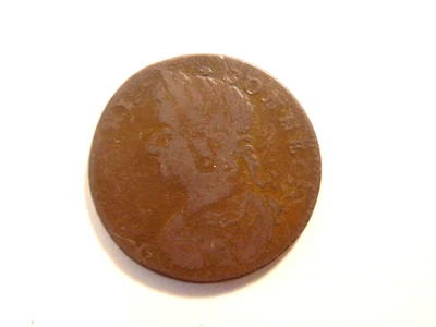 heavily circulated, worn United States 1787 Connecticut Colonial Copper Coin - Image 1 of 4