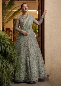 Asian Indian Pakistani Party Wear Wedding Suit Dress Stitched - Picture 1 of 3