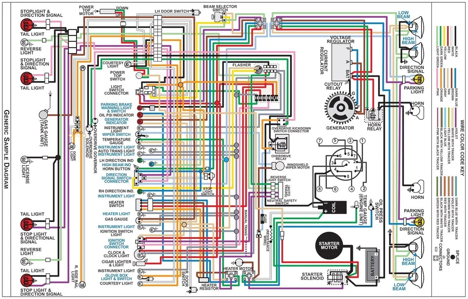 JEGS 19594 Wiring Diagram for 1969 Plymouth Belvedere, GTX, Road Runner, - Image 1 of 1