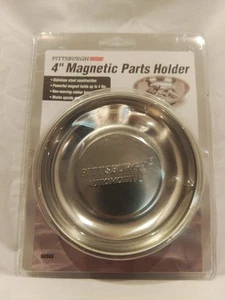 Pittsburgh Vassoio Porta Pezzi Magnetico 4" - Ciotola Acciaio Inox con Base in Gomma - Foto 1 di 8