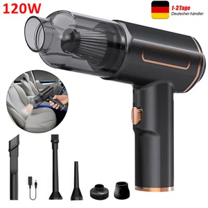4in1 Mini Handstaubsauger 95000Pa Kabelloser Autostaubsauger Nass/Trocken Akku - Bild 1 von 16