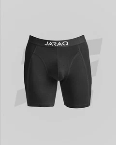 JARAQ Baumwolle Boxershorts Herren Extra Lang 6er Pack Männer Schwarz - Bild 1 von 3
