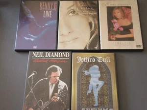 Jethro Tull Living With The Past DVD Lot 5pc Streisand, Celine, Diamond, Kenny G - Picture 1 of 16