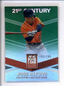 JOSE ALTUVE 2015 PANINI ELITE #60 21ST CENTURY GREEN PARALLEL #192/199 AJ3847