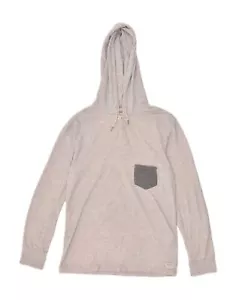 QUIKSILVER Mens Hooded Top Long Sleeve Small Grey Cotton QD14 - Foto 1 di 3