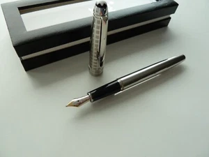 Montblanc Meisterstück Solitaire Stainless Steel II - Füllfederhalter - ID 9945 - Bild 1 von 7