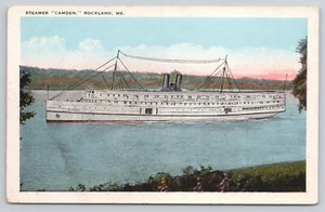 Postcard ME Rockland Maine Steamboat Steamer Camden - Picture 1 of 2