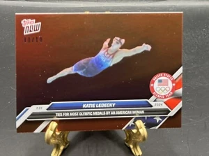 Katie Ledecky USA Olympic Team Gold Medal 2024 Topps Now Red Foil SSP 10/10 READ - Picture 1 of 3