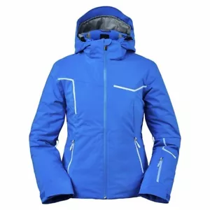 Chaqueta de esquí Spyder Protege para mujer invierno nieve azul francés, talla 10, nueva con etiquetas - Imagen 1 de 10
