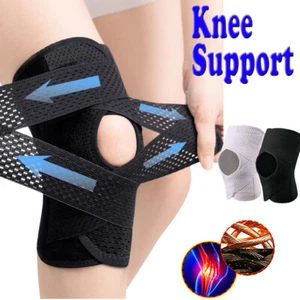 New Knee Sleeve Compression Brace Meniscus Sport Joint Support Arthritis Relief - Picture 1 of 16