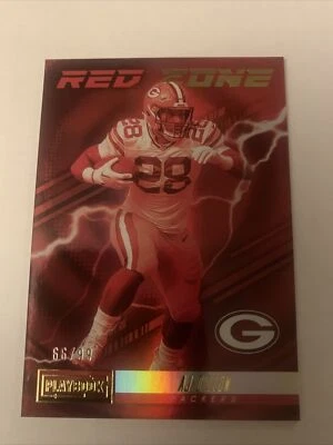 AJ Dillon Panini Playbook Football Red Zone Parallel RZ-15 #66/99 Packers 🔥 - Image 1 of 2