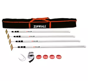 ZipWall Spring-Loaded Dust Barrier Guard Protection Telescopic Poles 12' 4 Pack - Picture 1 of 5