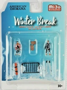 1/64 diorama americano 6 piezas. Juego de figuras de vacaciones de invierno - exclusivo MiJo - Imagen 1 de 2