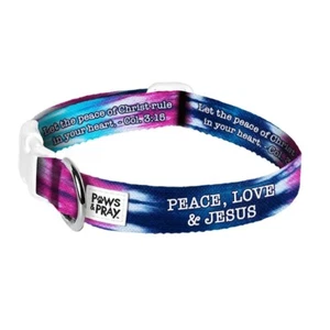 Kerusso Paws & Pray Peace S/M Hundehalsband Neu mit Etikett - Bild 1 von 2