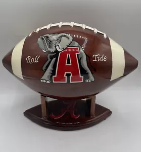 Alabama Roll Tide Hollow Brown Wooden Football 15 National Championships Ball - Picture 1 of 7