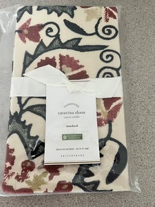 Pottery Barn Catarina Embroidered Standard Size Pillow Sham 20" x 26" NEW - Picture 1 of 5