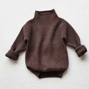 Autumn Kids Sweaters Turtleneck Boys Pullover Boys Knitwear Girls Base Sweater - Picture 1 of 27