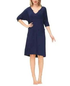 NWT! INK+IVY Women's Sz XL Dolman Sleeve Dress with Side Patch Pockets Nightgown - Picture 1 of 6