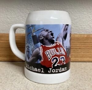 Vintage Chicago Bulls Michael Jordan Commemorative Tankard Coffee Mug Upper Deck