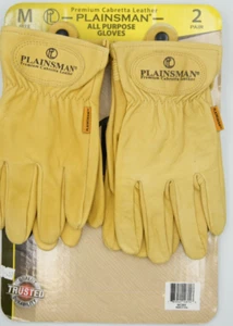 Plainsman Leder Arbeitshandschuhe 2 Paar Medium | Premium Cabretta Allzweck Durab - Bild 1 von 2