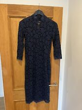 Women’s ROSEMUNDE DELICIA Navy Blue Lace MIDI Dress Size S RRP £135