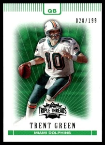 2007 Topps Triple Threads Emerald Trent Green 028/199 Miami Dolphins #22 - Picture 1 of 2