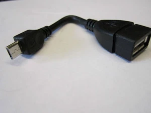 USB A Female to MICRO B Male Converter Adaptor Lead+OTG 4 Samsung Galaxy S3 GS3 - Picture 1 of 3