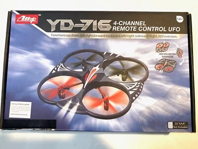 Drone , YD-716 4-Channel Remote Control UFO- New in  Opened Box  - Image 1 of 3