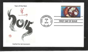 YEAR OF THE RAM FDC2015 SAN FRANCISCO, CALIFORNIA JERRY'S COVERS 1 of 1 - Picture 1 of 1