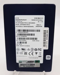HPE Micron 5100 MAX 1.92TB 2.5" SATA 6GB SSD MTFDDAK1T9TCC 870668-004 875867-001 - Afbeelding 1 van 1