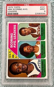 1975 Topps ABA Scoring Avg. Leaders (McGinnis/Erving) #221 *** PSA-9 (Mint) *** - Picture 1 of 2