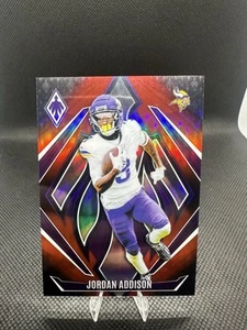 2024 Panini Phoenix No. 84 Jordan Addison Red Fade Prizm /299 Vikings - Picture 1 of 2