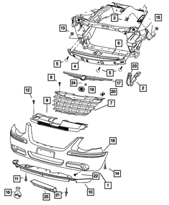 Rejilla Mopar genuina para fascia U-Clip 4805570AA Foto 1 de 2
