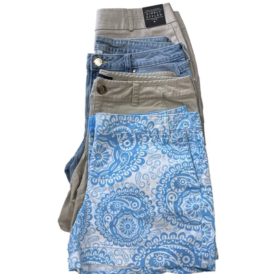 Womens Shorts Lot size 10 Chino Khakis Denim Bermuda AE Loft Beach Cruise Qty 4 - Image 1 of 4