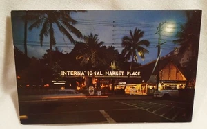 Internationaler Marktplatz Waikiki Hawaii Vintage Postkarte 1965  - Bild 1 von 2
