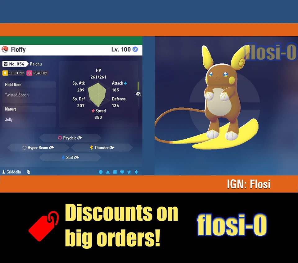 6IV Alola Raichu Pokemon Legends ZA (Legends Z-A) - Image 1 of 1