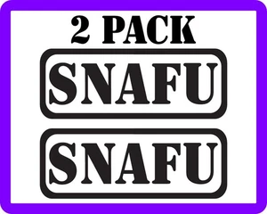 SNAFU Decal Military Slang Jargon Sticker Situation Normal All F*d Up Acronym - Picture 1 of 2