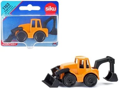 2023 Siku Backhoe Loader Diecast Model Yellow & Black, 1:50 Scale - Image 1 of 2