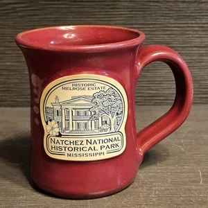 Deneen Keramik Becher historisch Melrose Estate Natchez MS tiefrot handgeworfen 2015 - Bild 1 von 6
