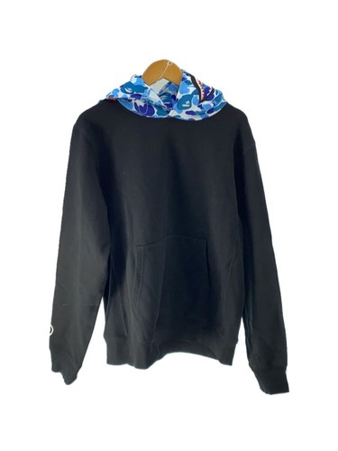 A BATHING APE (BAPE) Felpa con cappuccio BAPE A Bathing Ape L nera cotone tinta unita #ED AZA