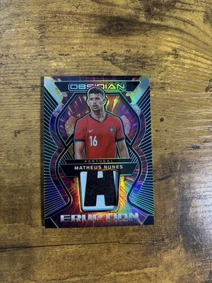 MATHEUS NUNES - 2023-24 Panini Obsidian Soccer Eruption Patch #/5 - Potugal - Image 1 of 2