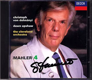 Christoph von DOHNANYI Signiert MAHLER Symphony 4 Dawn Upshaw 1994 CD Sinfonie - Bild 1 von 1