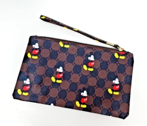 Disney Mickey Mouse Pouch Bag Wristlet Clutch Mini Bag Wallet Coin Purse Stylish - Picture 1 of 9